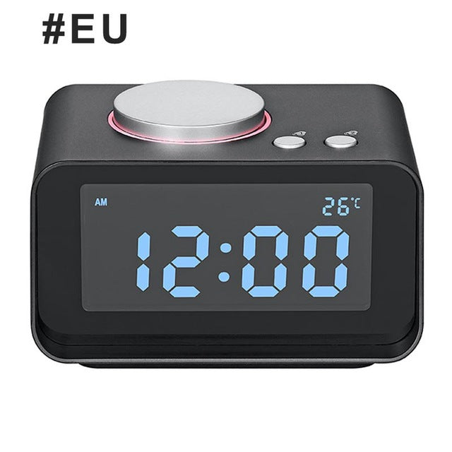 EAAGD Digital Alarm Clock FM Radio Loud Alarm Clock for Heavy Sleepers with Dual Alarm ,AUX in and Dual USB Charging Ports