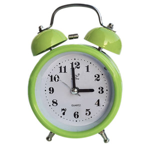 Portable Fashion Classic Silent Double Bell Alarm Clock Quartz Movement Bedside Night Light Best Quality