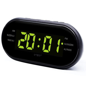 EAAGD LED Digital Alarm Clock AM/FM Radio with Dual Alarms Sleep & Snooze Function Outlet Powered Big Digit Display for Bedroom