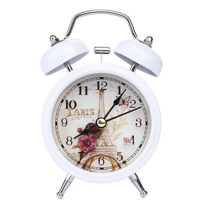 Alarm Clock Home Decor Ticking Retro Vintage Twin Bell Desk Bedside Alarm Clock 4 Colors Antique Clock Decoration Accessories