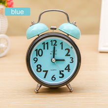 Charger l&#39;image dans la galerie, 3 inch Alarm Clock Desk Table 4 inch Round Clocks Nightlight Quartz Metal Bell Ring Vintage Children Kid Morning Wake Up Z-3inDl